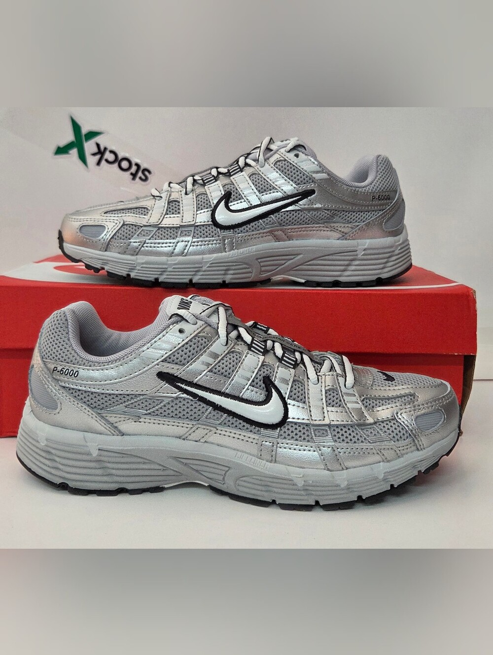 Nike Wmns P-6000 Grey Fog White Metallic Cool Grey Women Casual Size 7 NEW!!